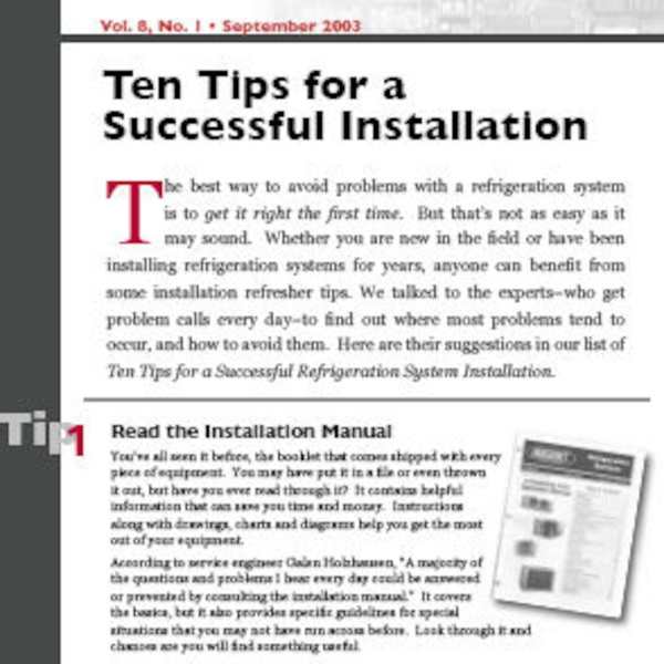 Artwork for 10 Tips for a Successful Installation