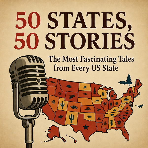 Artwork for 50 States, 50 Stories: The Most Fascinating Tales from Every US State That Deserve a Full 1-Hour Pod