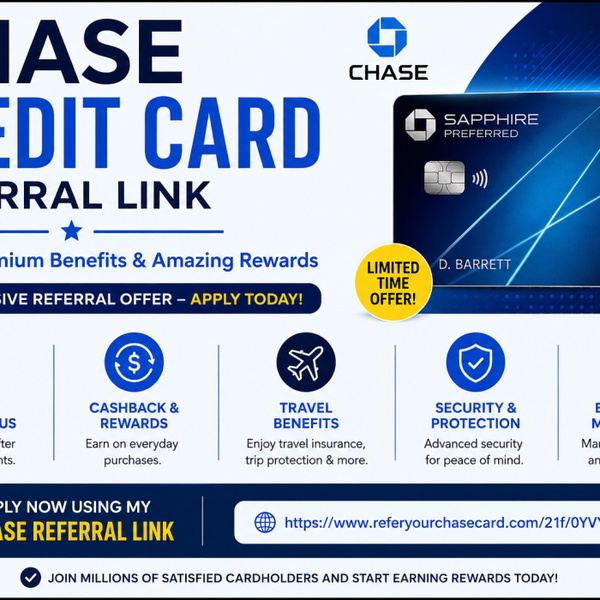 Artwork for Exclusive Chase Credit Card Referral Link ā Apply Today
