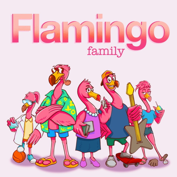 Artwork for Flamingo Family