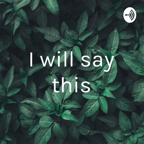 Artwork for I will say this