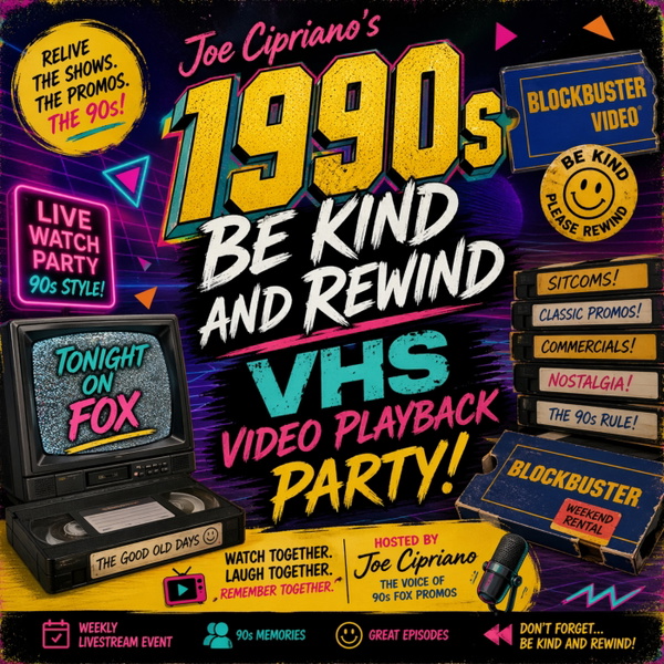 Artwork for Joe Cipriano's Be Kind and Rewind 1990s VHS Playback Party