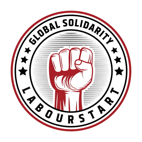 Artwork for LabourStart: Where trade unionists start their day on the net.