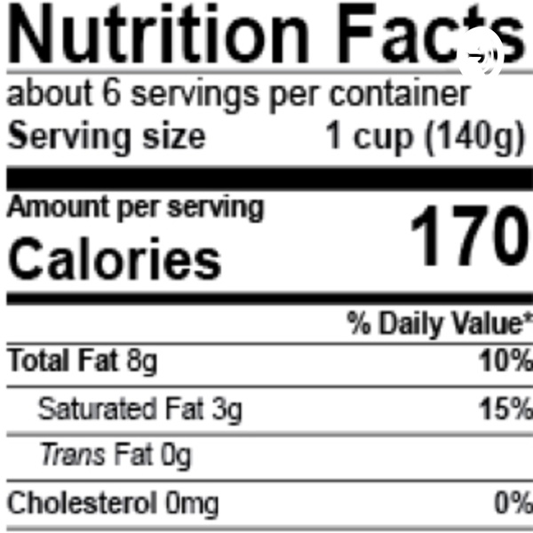 Artwork for Nutrition Facts