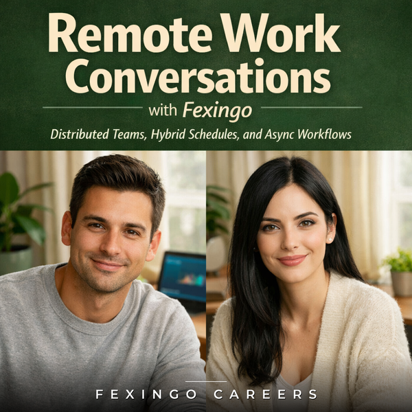 Artwork for Remote Work Conversations with Fexingo: Distributed Teams, Hybrid Schedules, and Async Workflows