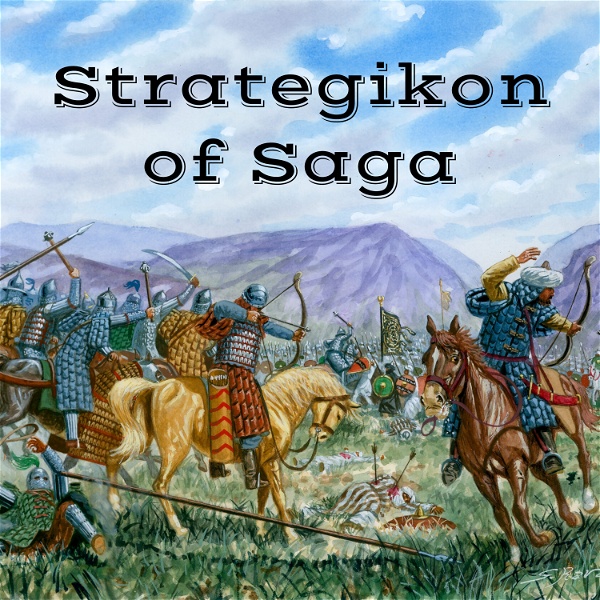 Artwork for Strategikon of Saga: Kansas City podcast of Tactics for Saga, a miniatures game from Studio Tomahawk