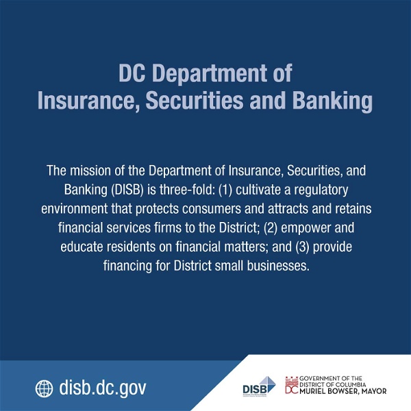 Artwork for The DC Department of Insurance, Securities and Banking Podcast