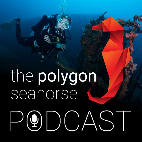 Artwork for the polygon seahorse podcast, dé podcast over duiken