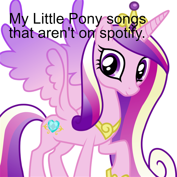 Artwork for My Little Pony songs that aren't on spotify.