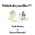 Walt Disney vs Hayao Miyazaki