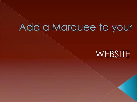 Artwork for Website Marquee Tutorial