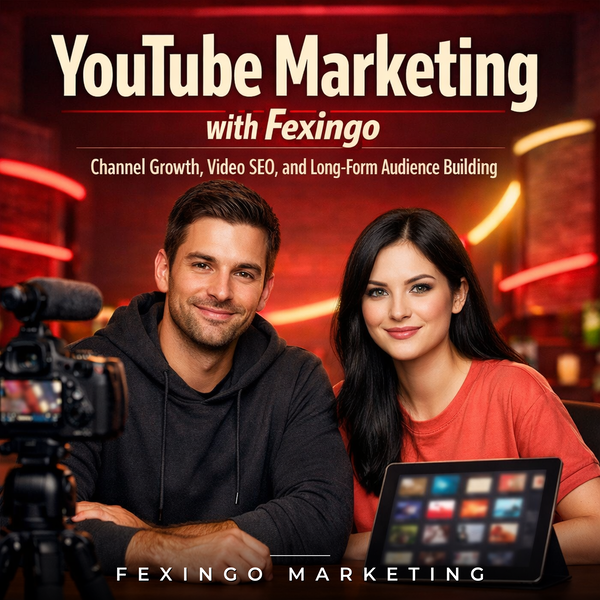 Artwork for YouTube Marketing with Fexingo: Channel Growth, Video SEO, and Long-Form Audience Building
